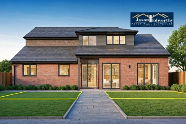 Home extension focusing on boundary line Horsham